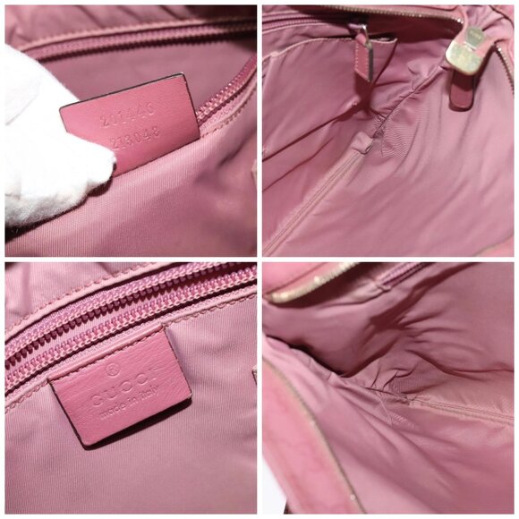 GUCCI GG Implementation Shoulder Bag PVC Pink Gold - Picture 14 of 15